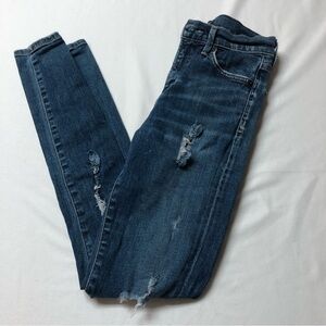 Citizens Of Humanity Rocket High Rise Distressed Stretch Skinny Jeans Size 23